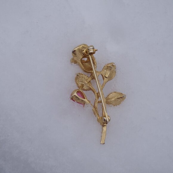 Vintage 80s Avon Rose Brooch - Picture 4 of 5